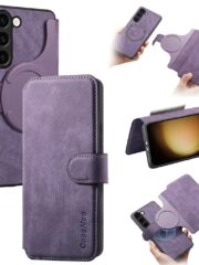 CASENEO For Samsung Galaxy S23 Magnetic Case Detachable Wallet Leather Phone Flip Cover Purple Samsung Galaxy S23 by The Case Factory