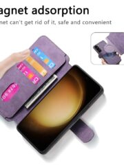 CASENEO For Samsung Galaxy S23 Magnetic Case Detachable Wallet Leather Phone Flip Cover by The Case Factory