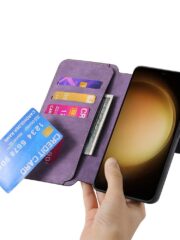 CASENEO For Samsung Galaxy S23 Magnetic Case Detachable Wallet Leather Phone Flip Cover by The Case Factory