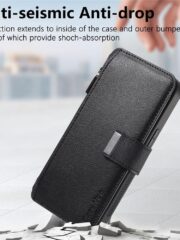 CASENEO For iPhone 16 Case Magnetic Detachable Zipper Wallet Leather Flip Phone Cover by The Case Factory