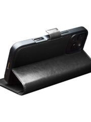 QIALINO For iPhone 16 Pro Case Genuine Cow Leather Wallet Magnetic Closure Phone Cover by The Case Factory