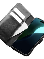 QIALINO For iPhone 16 Plus Case Genuine Cow Leather Wallet Magnetic Closure Phone Cover by The Case Factory