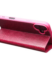 QIALINO For iPhone 16 Plus Wallet Case Crocodile Texture Genuine Cow Leather Anti-Drop Phone Cover by The Case Factory