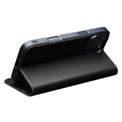 QIALINO For iPhone 16 Pro Max Stand Case Anti-Drop Genuine Cow Leather Wallet Phone Cover by The Case Factory