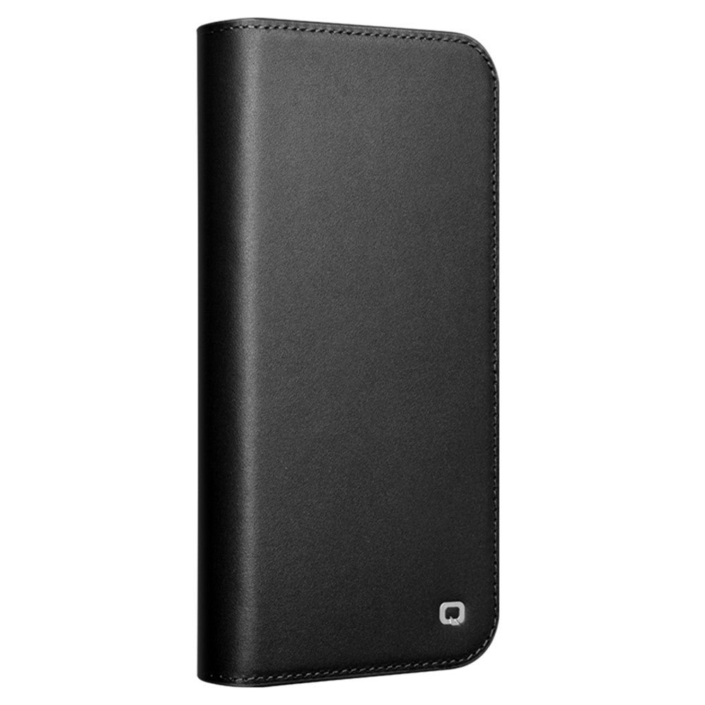 QIALINO For iPhone 16 Pro Max Stand Case Anti-Drop Genuine Cow Leather Wallet Phone Cover by The Case Factory