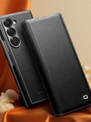 QIALINO For Samsung Galaxy Z Fold6 Case Genuine Leather Flip Phone Cover by The Case Factory