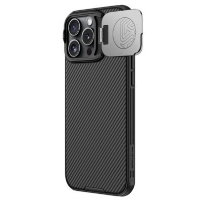 NILLKIN Camshield Prop Magnetic Series for iPhone 16 Pro Max Case Phone Cover with Camera Cover | Compatible with MagSafe Black iPhone 16 Pro Max by The Case Factory
