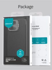 NILLKIN Qin Prop Series for iPhone 16 Leather Case Lens Kickstand Phone Cover by The Case Factory