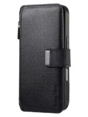 CASENEO For iPhone 16 Pro Case Magnetic Detachable Zipper Wallet Leather Flip Phone Cover by The Case Factory