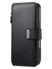 CASENEO For iPhone 16 Pro Max Case Magnetic Detachable Zipper Wallet Leather Flip Phone Cover by The Case Factory