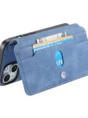 CASENEO For iPhone 16 Plus Case Cross Texture Leather Detachable Zipper Wallet Magnetic Phone Cover by The Case Factory