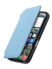 CASENEO For iPhone 16 Plus Case Cross Texture Leather Detachable Zipper Wallet Magnetic Phone Cover by The Case Factory