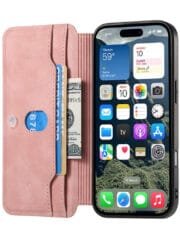 CASENEO For iPhone 16 Pro Case Cross Texture Leather Detachable Zipper Wallet Magnetic Phone Cover by The Case Factory