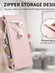 CASENEO For iPhone 16 Pro Max Case Cross Texture Leather Detachable Zipper Wallet Magnetic Phone Cover by The Case Factory