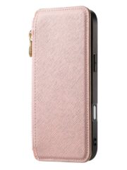 CASENEO For iPhone 16 Pro Max Case Cross Texture Leather Detachable Zipper Wallet Magnetic Phone Cover by The Case Factory