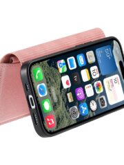 CASENEO For iPhone 16 Pro Max Case Cross Texture Leather Detachable Zipper Wallet Magnetic Phone Cover by The Case Factory