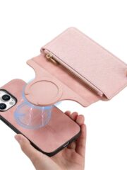 CASENEO For iPhone 16 Pro Max Case Cross Texture Leather Detachable Zipper Wallet Magnetic Phone Cover by The Case Factory