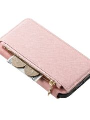 CASENEO For iPhone 16 Pro Max Case Cross Texture Leather Detachable Zipper Wallet Magnetic Phone Cover by The Case Factory