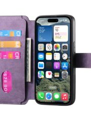 CASENEO MW-03 For iPhone 16 Plus Case Magnetic Detachable Wallet Leather Flip Phone Cover by The Case Factory