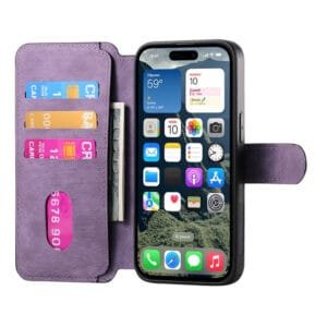 CASENEO MW-03 For iPhone 16 Case Magnetic Detachable Wallet Leather Flip Phone Cover by The Case Factory