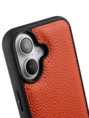 MELKCO For iPhone 16 Case Genuine Cow Leather Coated Phone Cover by The Case Factory