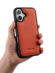 MELKCO For iPhone 16 Case Genuine Cow Leather Coated Phone Cover by The Case Factory