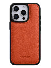 MELKCO For iPhone 16 Pro Case Genuine Cow Leather Coated Phone Cover by The Case Factory
