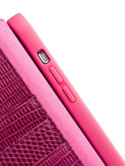 QIALINO for iPhone 14 Case Scratch Resistant Wallet Stand Crocodile Texture Genuine Leather Anti-Shock Phone Cover by The Case Factory
