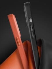 QIALINO for iPhone 14 Plus Case Magnetic Anti-Fall Genuine Leather Shockproof Phone Cover by The Case Factory