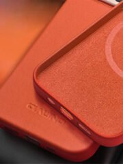 QIALINO for iPhone 14 Shockproof Case Magnetic Phone Genuine Leather Phone Cover by The Case Factory