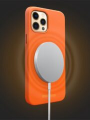 QIALINO for iPhone 14 Pro Max Case Magnetic Anti-Fall Genuine Leather Shockproof Phone Cover by The Case Factory