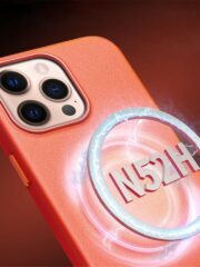 QIALINO for iPhone 14 Pro Max Case Magnetic Anti-Fall Genuine Leather Shockproof Phone Cover by The Case Factory