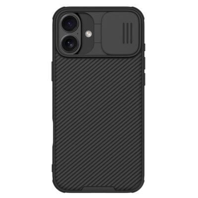 NILLKIN Camshield Pro for iPhone 16 Plus Case Phone Cover with Slider Camera | Compatible with MagSafe Black iPhone 16 Plus by The Case Factory