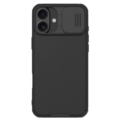NILLKIN Camshield Pro for iPhone 16 Case Phone Cover with Slider Camera | Compatible with MagSafe Black iPhone 16 by The Case Factory