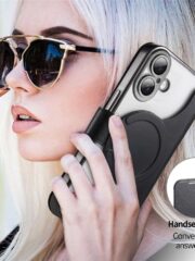 CASENEO For iPhone 16 Plus Case Compatible with MagSafe Detachable Leather Phone Cover with Lens Film by The Case Factory