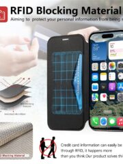 CASENEO For iPhone 16 Plus Case Compatible with MagSafe Detachable Leather Phone Cover with Lens Film by The Case Factory