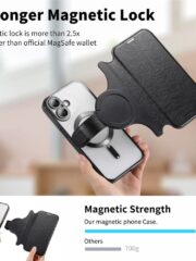 CASENEO For iPhone 16 Plus Case Compatible with MagSafe Detachable Leather Phone Cover with Lens Film by The Case Factory