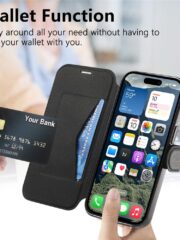 CASENEO For iPhone 16 Case Compatible with MagSafe Detachable Leather Phone Cover with Lens Film by The Case Factory