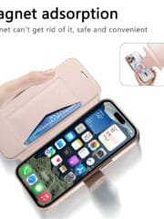 CASENEO For iPhone 16 Pro Max Case Compatible with MagSafe Detachable Leather Phone Cover with Lens Film by The Case Factory