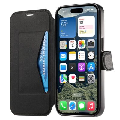 CASENEO For iPhone 16 Pro Case Compatible with MagSafe Detachable Leather Phone Cover with Lens Film by The Case Factory