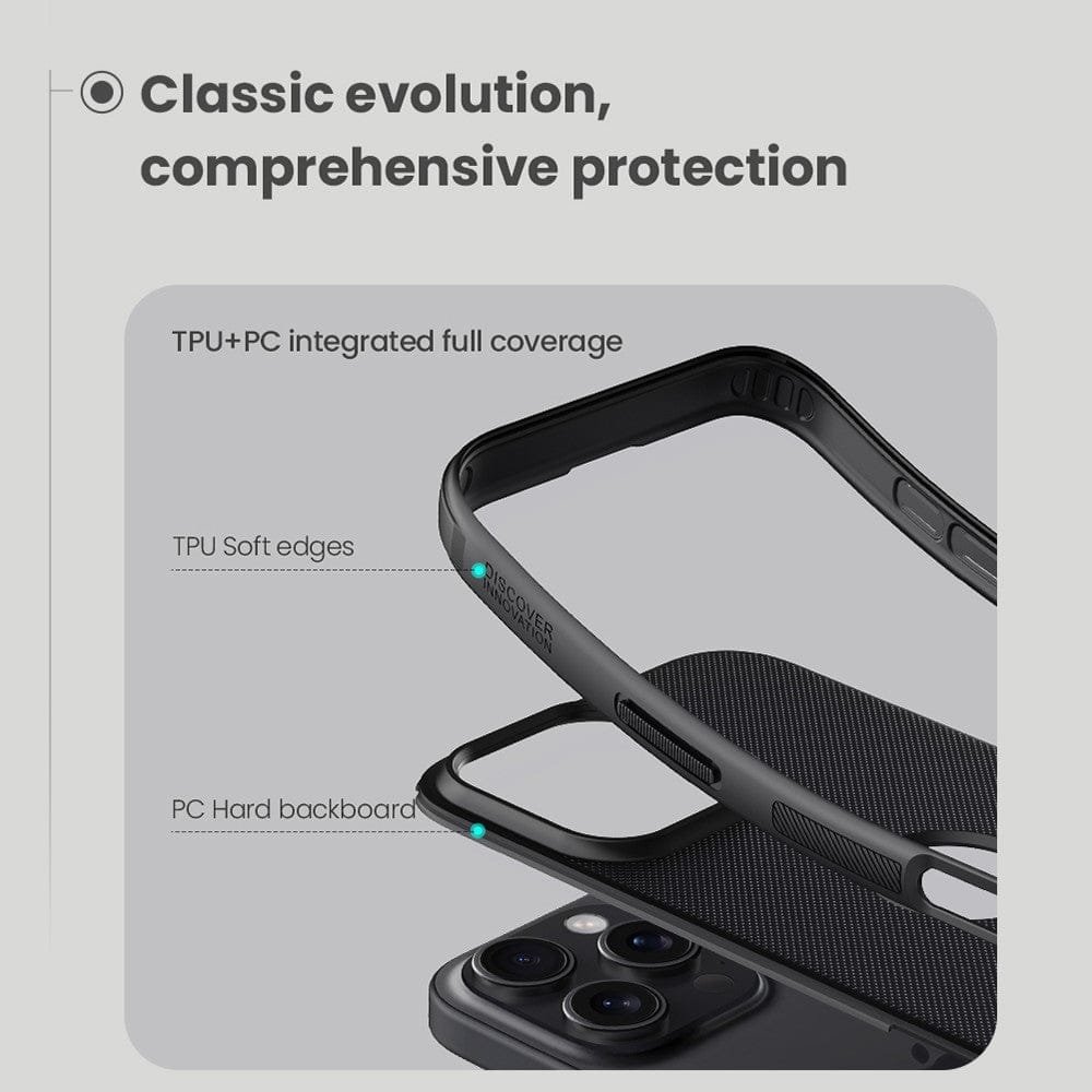 NILLKIN Super Frosted Shield Pro for iPhone 16 Pro Max Case Matte Phone Cover (Logo Hole Design) by The Case Factory