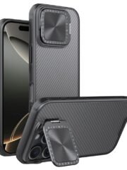 NILLKIN Camshield Prop Series for iPhone 16 Pro Max Case Translucent Slide Camera Protection Phone Cover Black iPhone 16 Pro Max by The Case Factory