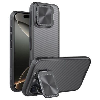 NILLKIN Camshield Prop Series for iPhone 16 Pro Max Case Translucent Slide Camera Protection Phone Cover Black iPhone 16 Pro Max by The Case Factory