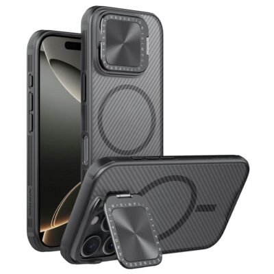 NILLKIN Camshield Prop Magnetic Translucent Series for iPhone 16 Pro Max Case Phone Cover with Camera Lid | Compatible with MagSafe Black iPhone 16 Pro Max by The Case Factory