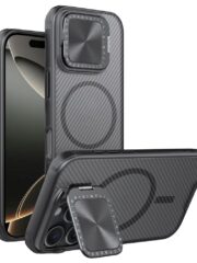 NILLKIN Camshield Prop Magnetic Translucent Series for iPhone 16 Pro Case Phone Cover with Camera Lid | Compatible with MagSafe Black iPhone 16 Pro by The Case Factory