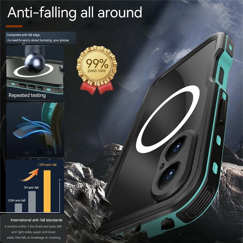 REDPEPPER D-UP Series For iPhone 16 Case IP68 Waterproof Clear Back Phone Cover | Compatible with MagSafe by The Case Factory