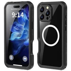 REDPEPPER D-UP Series For iPhone 16 Pro Max Case IP68 Waterproof Clear Phone Cover | Compatible with MagSafe Black iPhone 16 Pro Max by The Case Factory