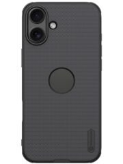 NILLKIN Super Frosted Shield Pro for iPhone 16 Phone Case Matte Phone Cover (Logo Hole Design) Black iPhone 16 by The Case Factory