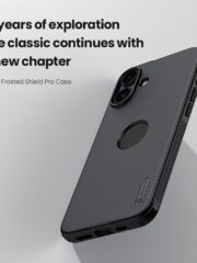 NILLKIN Super Frosted Shield Pro for iPhone 16 Phone Case Matte Phone Cover (Logo Hole Design) by The Case Factory