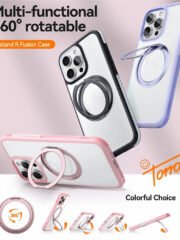 TORRAS Ostand R Fusion For iPhone 16 Pro Case 360 Degree Rotating Kickstand Phone Cover | Compatible with MagSafe by The Case Factory